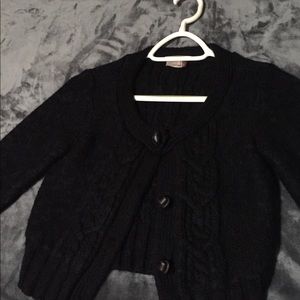 Cropped knit sweater